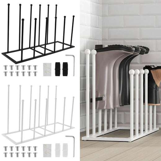 Porta stivali in metallo per 6 paia, bianco o nero - MondoScarpiera.it