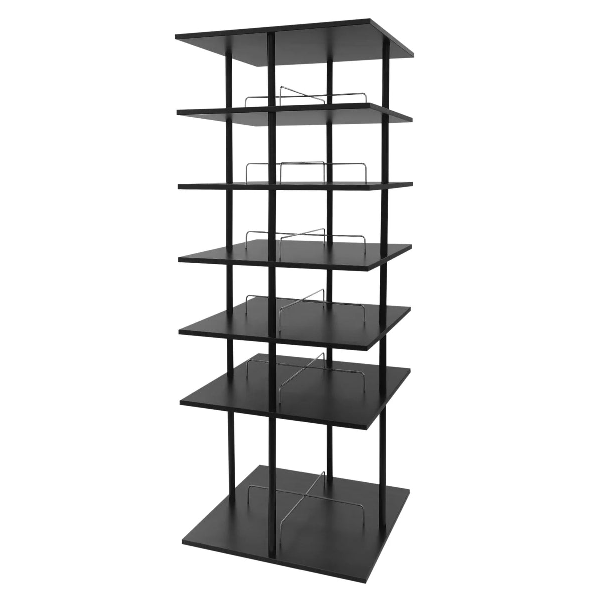 Scaffale per scarpe girevole a 6 livelli, nero - MondoScarpiera.it